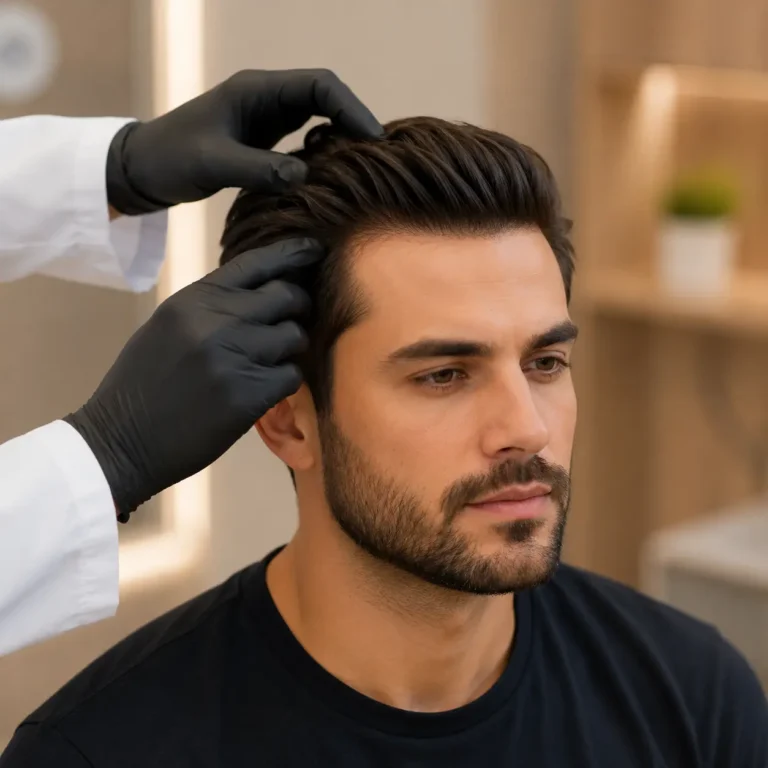 Men hair transplant at Snb Aesthetic clinic Dubai